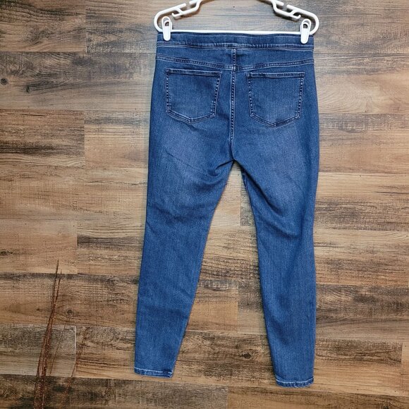 J Jill Jeans Sz 8 Legging 5 Pocket Mid Rise Medium Dark Wash Comfort Stretch - Picture 2 of 10